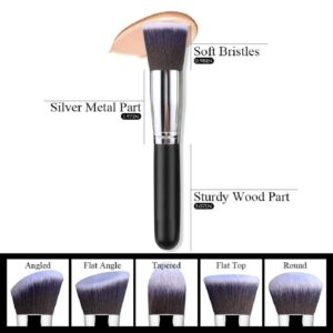 MeeTo Makeup Foundation Blend Blush Brush With Sponge Puff