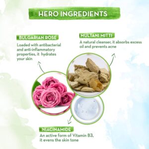 Mamaearth Multani Mitti Face Wash with Multani Mitti & Bulgarian Rose For Oil Control & Acne | Suits All Skin Types | Hydrating & Gentle | Paraben-Free | No Silicones | Sulphate-Free | For Men & Women | 100 ml - Image 3