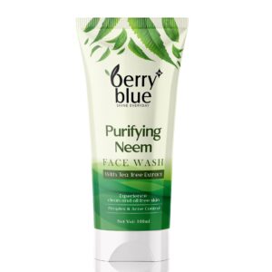 Berry Blue Purifying Neem Face Wash for Pimples with Goodness of Tea Tea Extract, Face Wash for Acne Prone Skin for Women & Men, Suitable for all Skin Types - Image 2