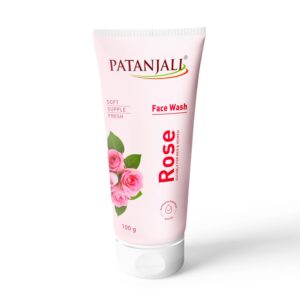 Patanjali Rose Face Wash, Gentle Cleanser Removes Dirt Oil Refreshes Skin Natural Care for All Skin Types