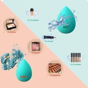 MeeTo Makeup Foundation Blend Blush Brush With Sponge Puff - Image 2