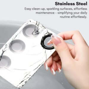 Beaute Secrets Cosmetic Makeup Palette, Premium Stainless Steel Metal Rectangle Makeup Mixing Palette with Spatula Artist Tool for Mixing Foundation/Eye Shadow/Eyelash/Lipsticks/Nail Art - Image 5