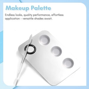 Beaute Secrets Cosmetic Makeup Palette, Premium Stainless Steel Metal Rectangle Makeup Mixing Palette with Spatula Artist Tool for Mixing Foundation/Eye Shadow/Eyelash/Lipsticks/Nail Art - Image 4