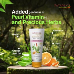 Patanjali Saundarya Face Wash, 100 g for Nourishing