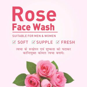 Patanjali Rose Face Wash, Gentle Cleanser Removes Dirt Oil Refreshes Skin Natural Care for All Skin Types - Image 2