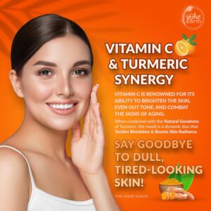 The Indie Earth 20% Vitamin C Serum with Glutathione, Hyaluronic & Ferulic Acid | Anti-Aging, Brightening Formula Highly Concentrated withCarrot Seed, Sea Buckthorn, Rosehip & Witch Hazel 30mL - Image 3