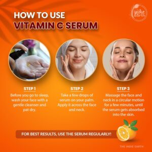 The Indie Earth 20% Vitamin C Serum with Glutathione, Hyaluronic & Ferulic Acid | Anti-Aging, Brightening Formula Highly Concentrated withCarrot Seed, Sea Buckthorn, Rosehip & Witch Hazel 30mL - Image 4