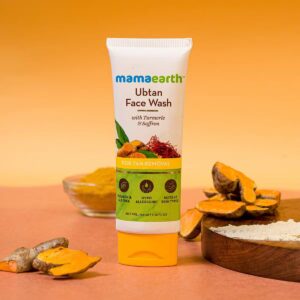 Mamaearth Ubtan Natural Glow Face Wash with Turmeric & Saffron | For Tan Removal & Skin brightening | SLS & Paraben Free | For All Skin Type | For Men & Women - Image 3