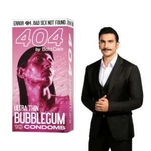 404 by Bold Care Super Ultra Thin Bubblegum Flavored Condoms For Men - 10 Count