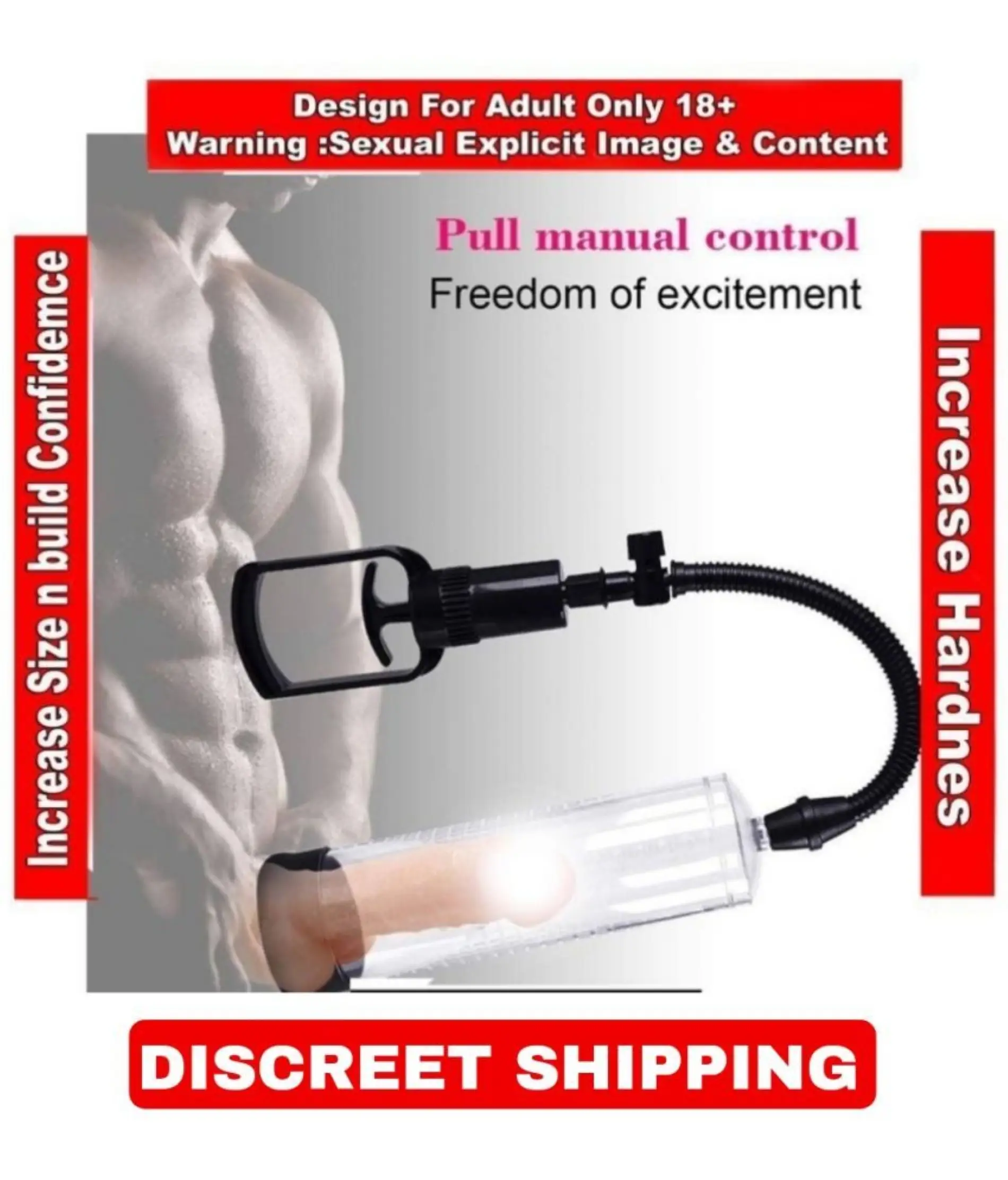 Pro Extender African Size Penis Enlargement Pump For Male sexy toy for men full body -Sex Tantra - Image 2