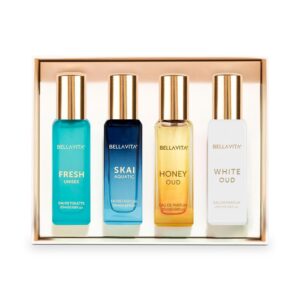 Bella Vita Luxury Long Lasting Unisex Perfume Gift Set | Perfume for Man | Gifts for Woman | 4x20ml | Woody, Aquatic & Sweet Premium Fragrance